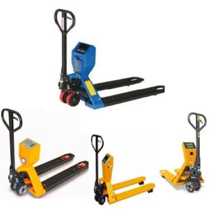 xe nâng tay có gắn cân