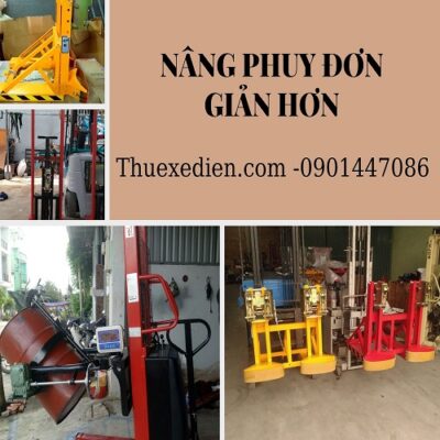 Bộ kẹp phuy nhớt - xe nâng phuy